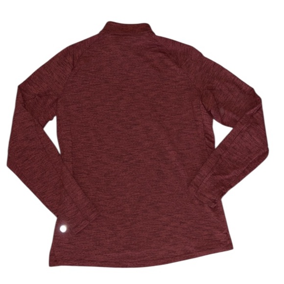 Lululemon Surge Warm 1/2 Zip in Heathered Rust and black size Large - Picture 4 of 7